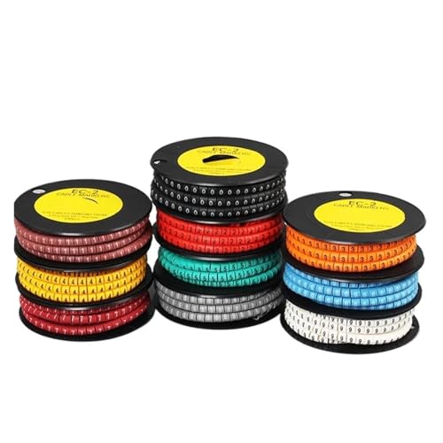 Etiquette câble de couleur repère fil électrique numéroté de 0.75 à 35mm²