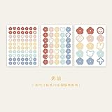 100 nuevo y de alta calidad. Serie de verano de 3 hojas Cute Flower Dot PET Etiqueta decorativa Scrapbooking Planner Laptop Papelería japonesa Pegatinas Kawaii, D