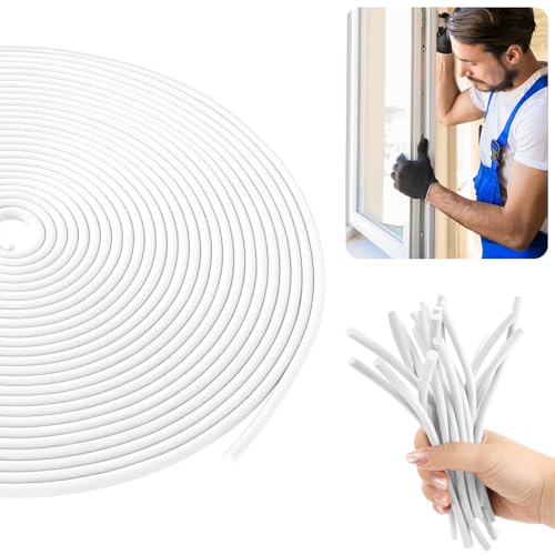 Image of U0U 50Ft Backer Rod 1 /4 Inch,Foam Backer Rod Caulk Saver for Gaps and Joint Concrete Filling,White Concrete Expansion Joint Filler (1 /4inch*50 feet)