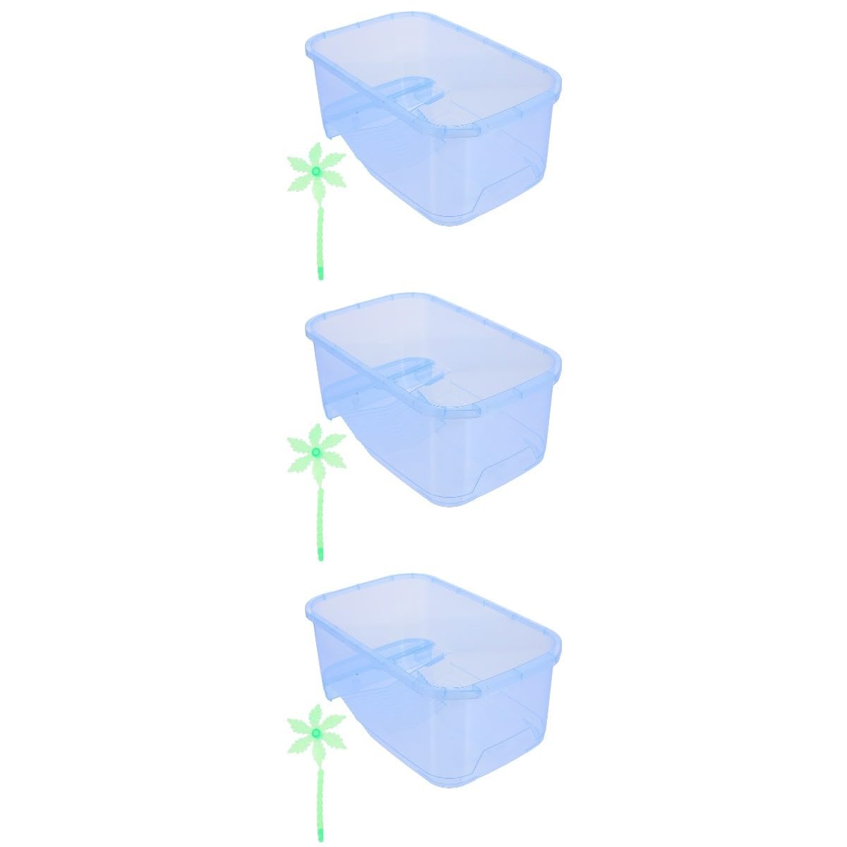 Sosoport 3sets Tank per Rettili e Tartarughe per Allevamento e Alimentazione Design e Facile per Domestici Small
