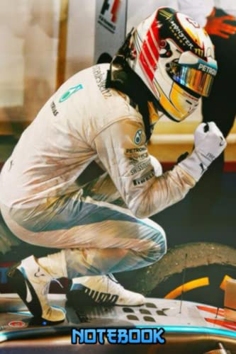 Carnet de notes Lewis Hamilton ligné de style College Rule de format cahier de texte