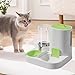 IEUDNS Automatic Pet Feeder Waterer, Cat Feeder, Dog Bowl, Removable Portable Water Dispenser, Green
