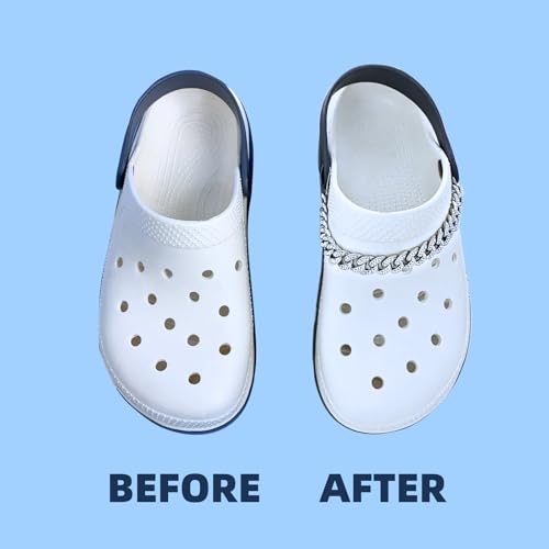 Image of Bling Shoe Chains For Adults Women Men Teens Girls Boys, Rhinestone Chain Shoe Charms For Clog Sandals,Shoe Decoration Accessories For Birthday Gifts Party Favors