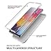 SURITCH Rose Gold Marble Case for Samsung A50/A50s/A30s - Full-Body Hybrid Bumper with Built-in Screen Protector