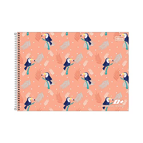 Caderno Espiral de Cartografia Milimetrado com 96 Folhas Capa Dura - D+ Feminino Tilibra
