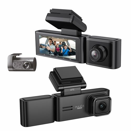 Image of DC 203D Quad HD Triple Channel Dashcam (Front+Cabin+Rear - 2026 Edition) with 3.18 inch Display|F True 2K, Cabin True FHD, Rear FHD Resolution | 4MP Front Camera |WDR |