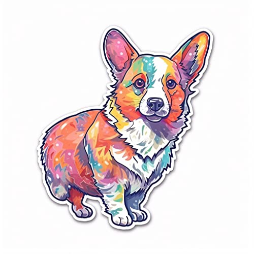 Image of Yoonek Graphics Welsh Corgi Welsh Corgi Dog Vinyl Decal Sticker for Car, Laptop, Tumbler, More. #009978-4 inch