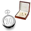 De Walden Engraved 30th Wedding Anniversary Pocket Watch 30 Case Wood Box MP #2