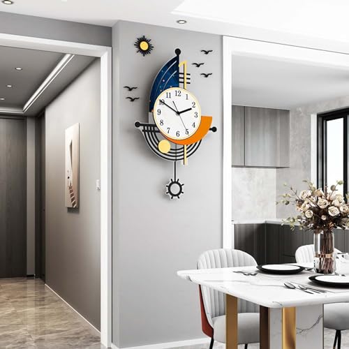 Horloge murale moderne bateau pour salon design et chambre d'enfant - 6