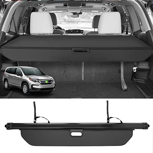 Image of Powerty Cargo Cover for 2016-2022 Honda Pilot Trunk Cover Retractable Trunk Shielding Shade for Pilot Accessories No Gap (NOT for Honda Passport or Pilot EX 2016)
