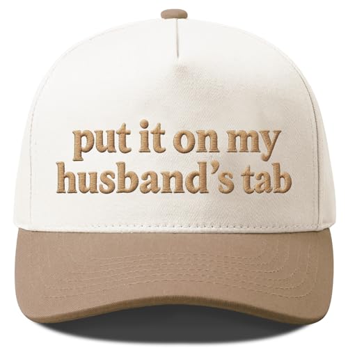 Put It On My Husbands Tab Funny Trucker Hats Women Vintage Adjustable Baseball Cap Embroidery Fashion Trucker Hat
