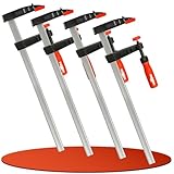Rexxer Schraubzwingen 80×300 mm (4er Set) - Tischlerklemmen für Holzarbeiten...