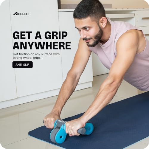 Abs Roller for Men & Women Premium Ab Wheel Roller Stomach Abs Roller for Home Workout, Gym Ab Roller for Men Abs Workout Equipment for Abdominal Ab Roller Home Exercise Equipment - Blue 7 41AsWEUvX L