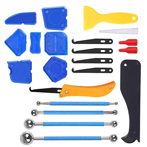 NICEXMAS Kit de Ferramentas de Calafetagem Selante Plástico Ferramenta de Acabamento Raspador de Arg