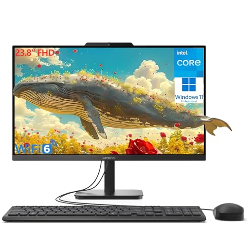 Lenovo 24 23.8" Fhd All-in-One Desktop Computer for Home Office, ...
