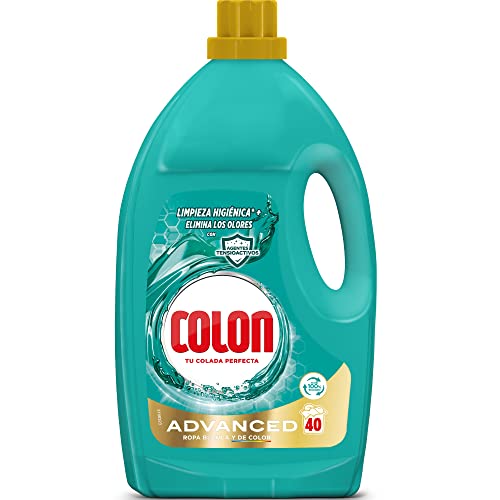 Colon Higiene - Detergente para Lavadora con Activos Higiénicos y Elimina Olores, Adecuado para Ropa Blanca y de Color, Formato Gel, 40 Dosis