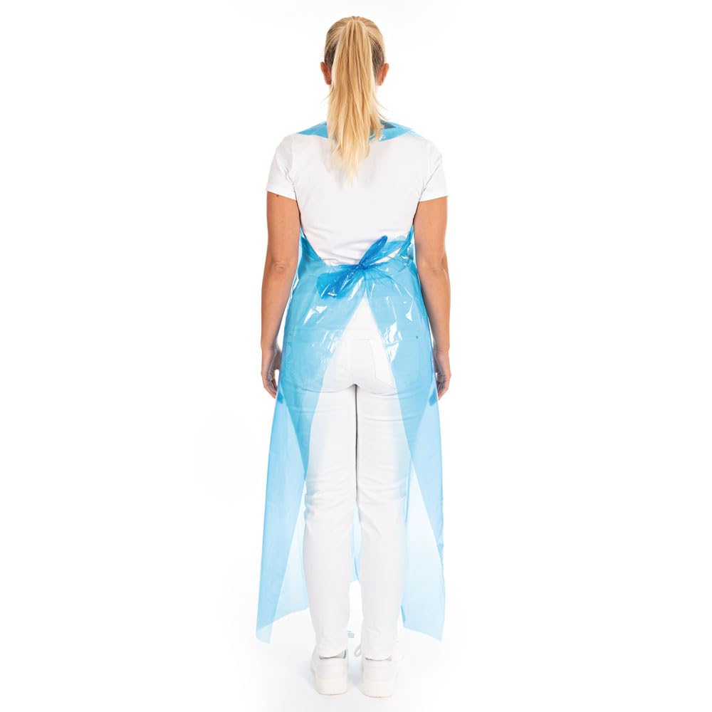 Franz Mensch 250 Stück Hygostar Einwegschürzen ca. 35 my | LDPE, blau, 35my, L: 150cm, B: 100cm, Karton, Einwegschürzen, Küchenschürzen,Einwegschürzen