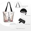 DWVTSLH French Paris Tour Eiffel Tower Tote Bag for Women Large Shoulder Bag with Zipper Travel Handbag with Pockets Reusable Shopping Bag Aesthetic Beach Bag #3