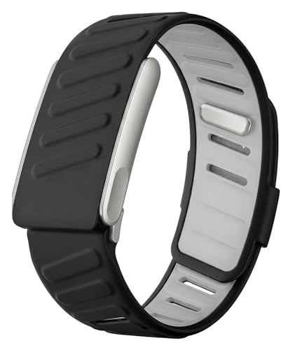 Image of Compatible with Whoop 5.0 Band Straps, Dark Gray Silicone Replacement Band for Fitness Training, Water Activities, Adjustable Breathable Sport Strap for Men and Women