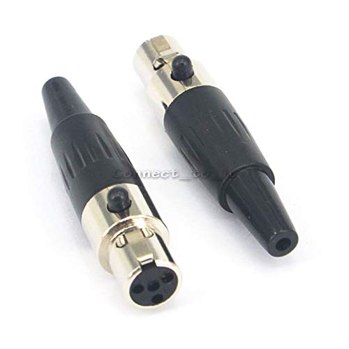 100 Pieces Mini XLR 4 Pin Microphone Connectors - Black Female & Male Connectors for Video Lighting