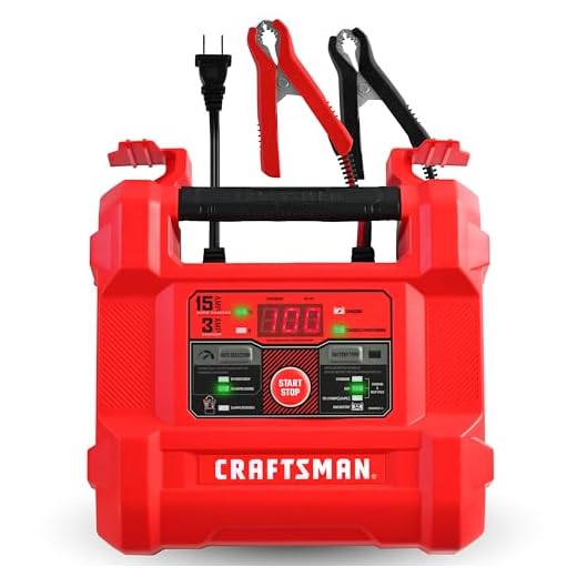 CRAFTSMAN 15A Car Battery Charger and Battery Maintainer, 4-in-1 Solution, for 6V/12V Power Sport, Automotive, and Marine Batteries, CMXCESM162