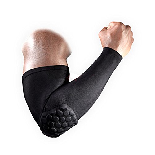 High Elastic Gym Sports Long Arm Sleeve Support Basketball Shooting Honeycomb Sport Elbow Arm Warmers Pad