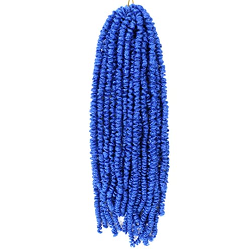 Bouncy Long Spring Crochet Hair Blue Ombre Fluffy Passion Bohemian