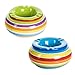 Produktbild 2er Set Windaschenbecher Tischaschenbecher mit Deckel bunt gestreift hochwertiger Dolomit Keramik