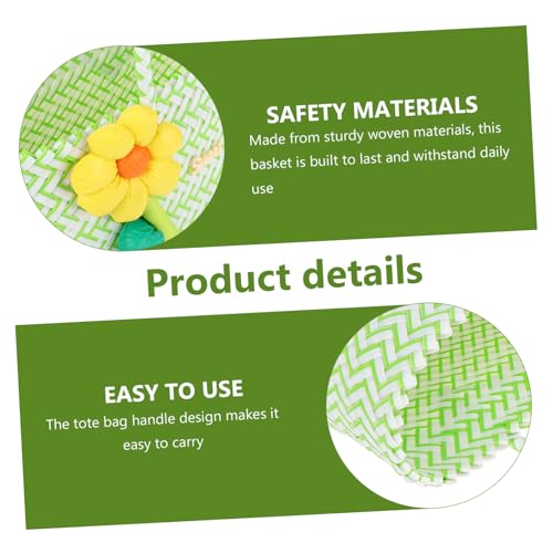 Alipis Woven Bag Handles Cotton Rope Storage Basket Craft Tote Organizer Versatile Extra Large Basket for3