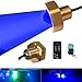 NBWDY 2Pcs Blue Marine Boat Drain Plug Light with APP RF Remote Control, 1/2in NPT, 40W, 4100LM, IP68 Waterproof, Blue LED