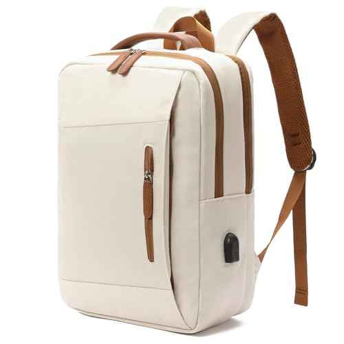 GAEKEAO Laptop Backpack 15.6 Inch Travel Backpack with USB Charging Port Lightweight Daypack Computer Bookbag for Travel Business Work College,Grey