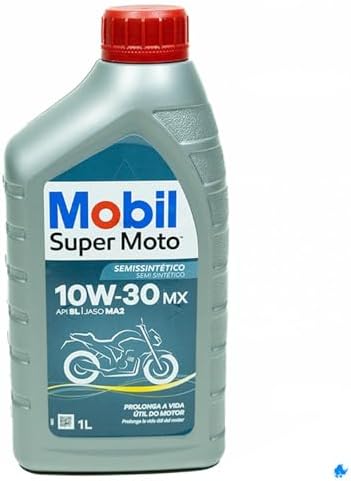 Óleo Lubrificante Semissintético 10W30 MX Mobil Super Moto (1 Litro)