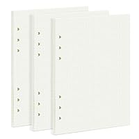 135 Blätter A5 Gepunktetes Papier, OVISEEN 6 Löcher A5Nachfüllpapier Nachfüllbare Refill Paper Nachfülleinlagen für Notizbuch, Tagbuch, Skizze, Malerei(3 Packungen)