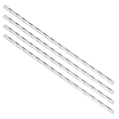 Image of uxcell Acrylic Round Rod,1 /4 Diameter 10 Inch Length,Spiral White Line,Solid Plastic PMMA Bar Stick 4pcs