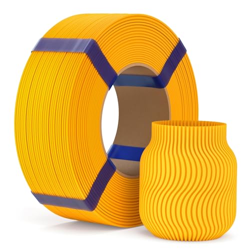 Image of ELEGOO PLA Basic Refill Filament 1.75mm Sunflower Yellow 1KG, 3D Printer Filament No Spool Dimensional Accuracy + /- 0.02mm, 3D Printing PLA for Reusable Spool Refilling