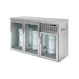 GGM Gastro | BGKDC3 | Fasskühler - 3x50 L Fässer - 1600x600mm - mit 3 Glastüren