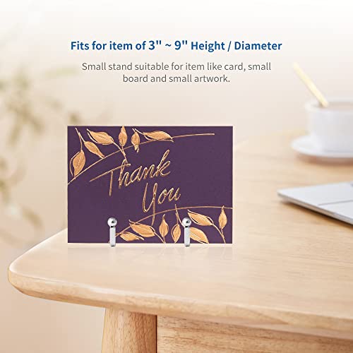 Plate Holder Easel Display Stand - 3 Inch Metal Plate Stands For Display - Tabletop Picture Stand - Silver Iron Easels For Display Pictures | Photo Frames | Book | Decorative Plates | Plaque - 1 Pack #TOP4