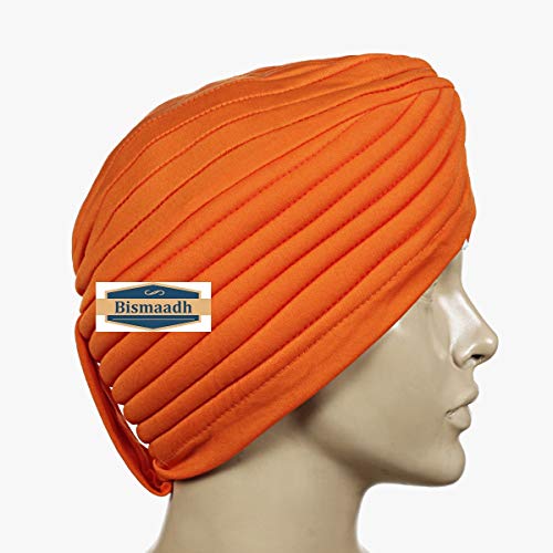 Image of BISMAADH Instant Readymade Turban for Men & Women Head Wrap Lightweight Cap Headwear Sikh Pagri