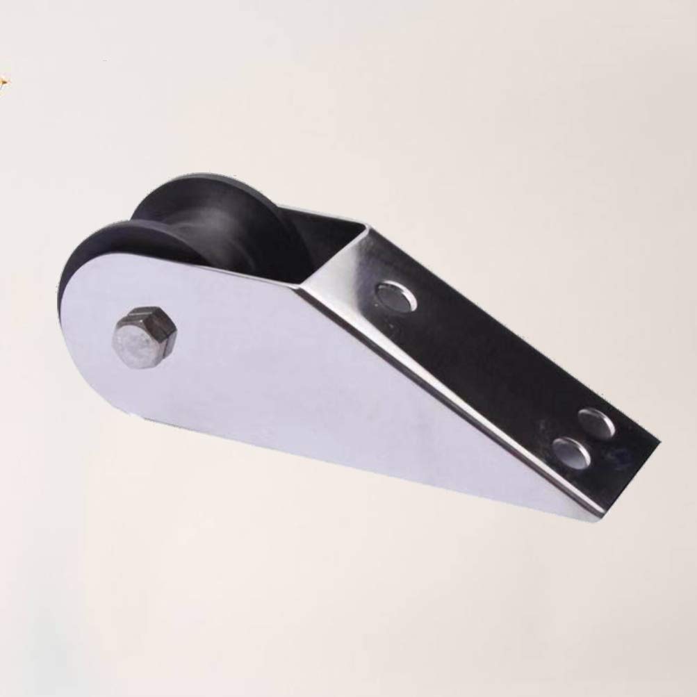 BESPORTBLE Staffa di Ancoraggio per Barca in Acciaio Inox 1 Pezzo | Rullo in Nylon, Finitura Argento, per Catena di Ancoraggio, Accessorio Marino Installazione Semplice