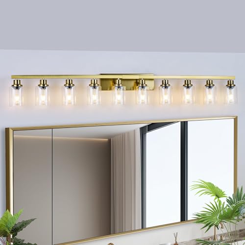 efdelf 10-Light Modern Bathroom Vanity Light 65 Inch Wall Sconce