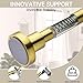 BRIOFOX Shower Curtain Rod Adjustable 18-50 Inch, Spring Tension Shower Rod No Drilling Non Slip, Brushed Gold