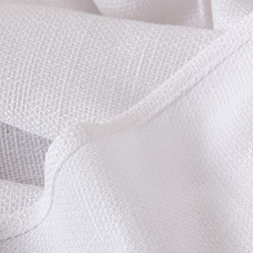 Valea Home Burlap Natural Valance Rod Pocket Window Curtain Valance Rustic Home Décor 56 By 14 Inches, White #TOP3