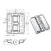 Zinc Alloy Industrial Heavy-Duty Electrical and Electronic Equipment Box Hinge 1Pcs(101.4x125-Matte)