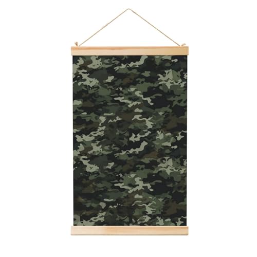 Œuvre d'art vintage suspendue sur toile robuste avec support en bois véritable 61x91cm