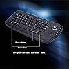 Mini Tastiera Wireless Portatile 2.4G con Mouse Trackball Tastiera Silenzioso Wireless Mouse Tastiere Gaming per PC, Pad, Mac, Xbox 360, Android TV Box, HTPC, IPTV, Struttura X（Nero）