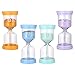 Produktbild Aokyom 4 Stück Zeitmesser Sanduhren Buntes Sanduhren Set Sanduhren Eieruhren 3 10 15 30 Minuten Timer für Kinder Schule,Kinder zähneputzen,Kita,Büro,Haus Deko Spiel Requisiten Weihnachten Geschenke