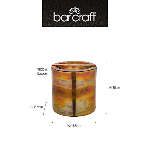 BarCraft Roestvrijstalen ijsemmer met deksel en tang, 1,5 liter (2,5 pinnen), koperafwerking - Afbeelding 7