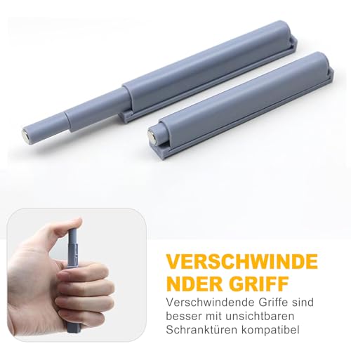 BondEron 10 Stück Magnetische Push to Open, Drucktüröffner für Schrank Schublade Tür, Tip-On Entriegelungsriegel, Schranktüröffner