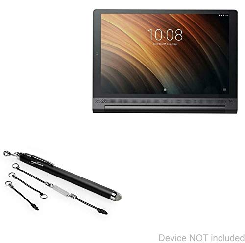 BoxWave Stylus Pen Compatible with Lenovo Yoga Tab 3 Plus (Stylus Pen by BoxWave) - EverTouch Capacitive Stylus, Fiber Tip Capacitive Stylus Pen for Lenovo Yoga Tab 3 Plus - Jet Black