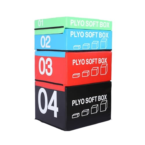 LICOME Foam Reinforced Box Stackable Soft Plywood Box, Anti-Skid Safety Used for Jumping, Strength Training and Physical Training, Suitable for Home Gym Box(90 * 75 * 150cm)